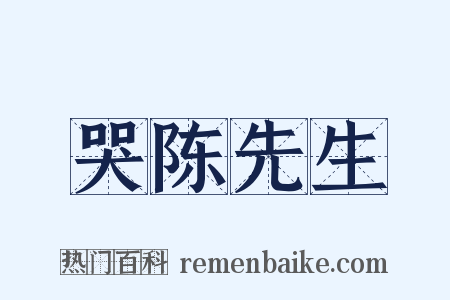 哭陈先生是什么意思的图片